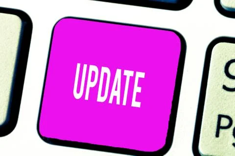 Handwriting text Update. Concept meaning Up to date Make something more modern Stock Illustration