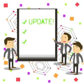 Handwriting text UPDATE. Concept meaning make something more modern or up to Stock Illustration