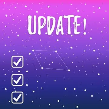 Handwriting text UPDATE. Concept meaning make something more modern or up to Stock Illustration