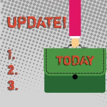Handwriting text UPDATE. Concept meaning make something more modern or up to Stock Illustration