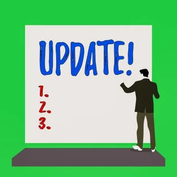 Handwriting text Update. Concept meaning make something more modern or up to Stock Illustration