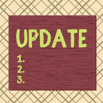 Handwriting text Update. Concept meaning by adding new information or making 스톡 일러스트