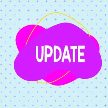 Handwriting text Update. Concept meaning by adding new information or making Stock Illustration