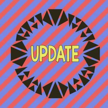 Handwriting text Update. Concept meaning by adding new information or making Stock Illustration