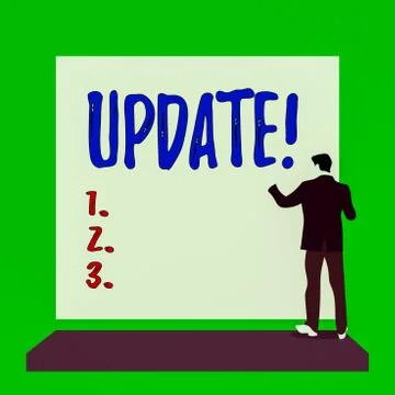 Handwriting text Update. Concept meaning make something more modern or up to 스톡 일러스트