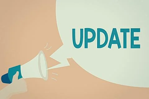 Handwriting text Update. Concept meaning make something more modern or up to Stock Illustration