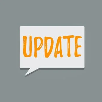 Handwriting text Update. Concept meaning by adding new information or making Stock Illustration