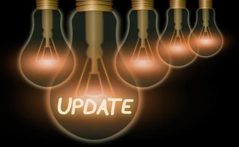 Handwriting text Update. Concept meaning up to date as by adding new information Stock Illustration