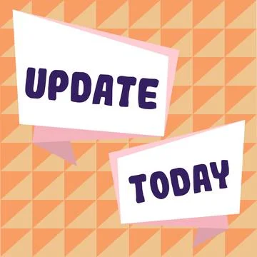 Handwriting text Update. Internet Concept Up to date Make something more modern 库存插图