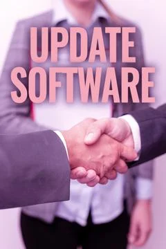 Handwriting text Update Software. Conceptual photo replacing program with a Stock Photos