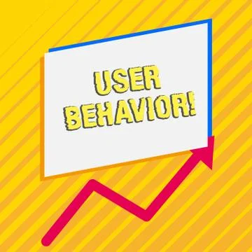 Handwriting text User Behavior. Concept meaning focuses on user activity as Stock Illustration