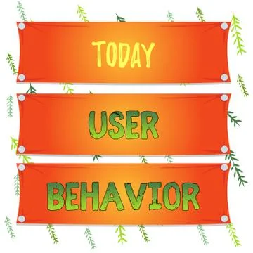 Handwriting text User Behavior. Concept meaning focuses on user activity as Stock Illustration