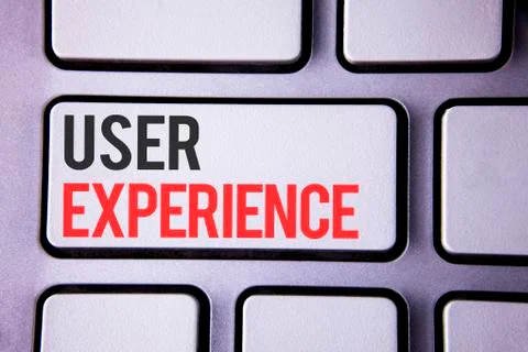 Handwriting text User Experience. Concept meaning Customer experience feedbac Stock Photos