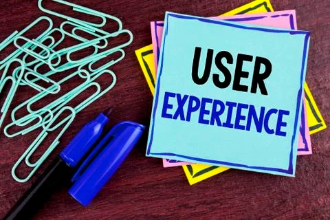 Handwriting text User Experience. Concept meaning Customer experience feedbac Stock Photos