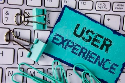 Handwriting text User Experience. Concept meaning Customer experience feedbac Stock Photos
