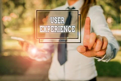 Handwriting text User Experience. Concept meaning the overall experience of a Stock Photos