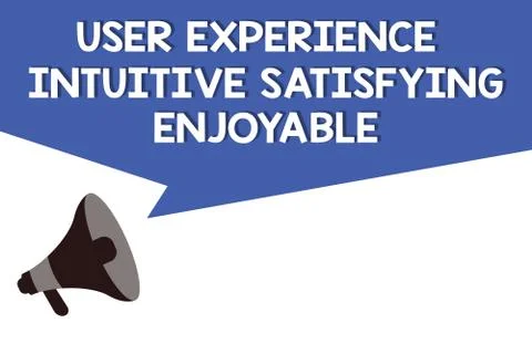 Handwriting text User Experience Intuitive Satisfying Enjoyable. Concept meaning Stock Illustration