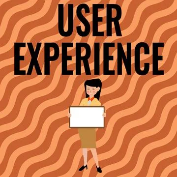 Handwriting text User Experience. Word for the overall experience of a person Stock Illustration