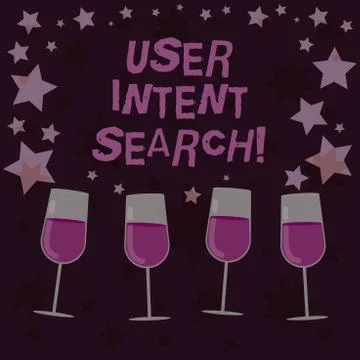 Handwriting text User Intent Search. Concept meaning what demonstrating looking イラスト素材