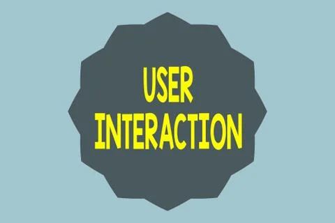 Handwriting text User Interaction. Concept meaning how the customer acts on the イラスト素材