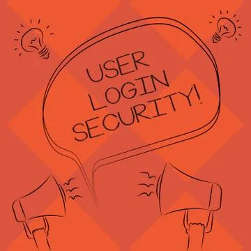 Handwriting text User Login Security. Concept meaning set of credentials used to Stock Illustration