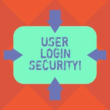 Handwriting text User Login Security. Concept meaning set of credentials used to Stock Illustration