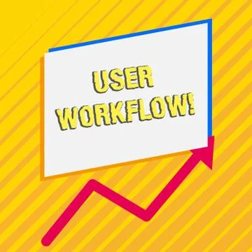 Handwriting text User Workflow. Concept meaning orchestrated and repeatable Illustrazione stock
