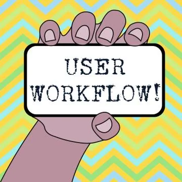 Handwriting text User Workflow. Concept meaning orchestrated and repeatable Illustrazione stock