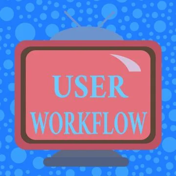 Handwriting text User Workflow. Concept meaning orchestrated and repeatable Illustrazione stock