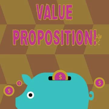 Handwriting text Value Proposition. Concept meaning innovation service intended Stock Illustration