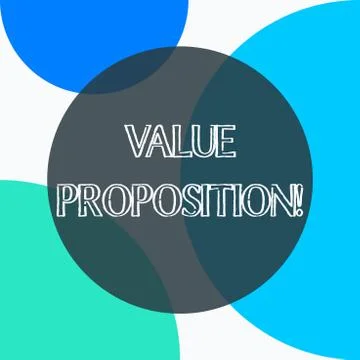 Handwriting text Value Proposition. Concept meaning innovation service intended 库存插图