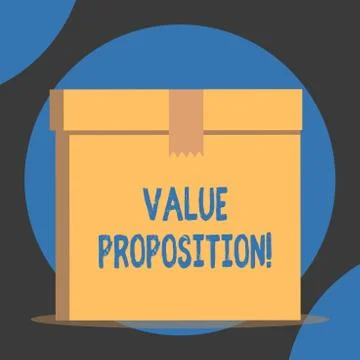 Handwriting text Value Proposition. Concept meaning service make company or 스톡 일러스트