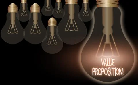Handwriting text Value Proposition. Concept meaning feature intended to make a 스톡 일러스트
