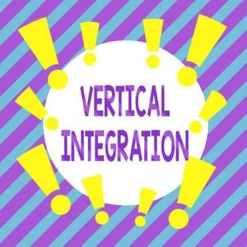 Handwriting text Vertical Integration. Concept meaning Merger of companies at Stockillustratie