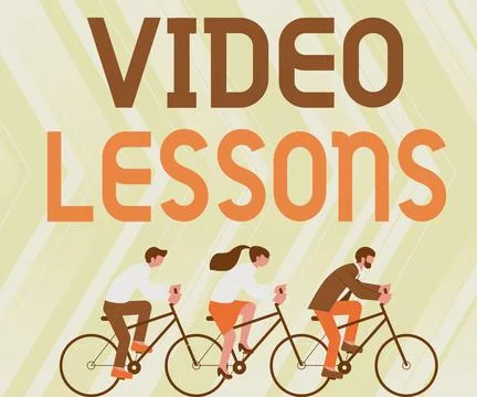 Handwriting text Video Lessons. Conceptual photo Online Education material for a Stock Illustration