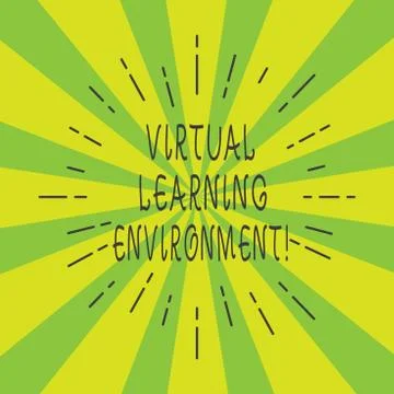 Handwriting text Virtual Learning Environment. Concept meaning webbased platform Stockillustratie