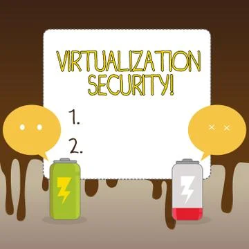 Handwriting text Virtualization Security. Concept meaning running multiple vi Stockillustratie