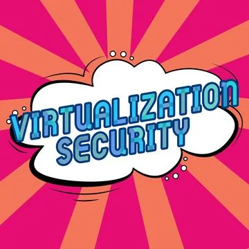 Handwriting text Virtualization Security. Internet Concept application of Illustrazione stock