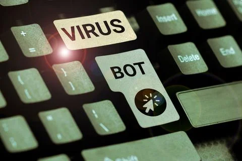Handwriting text Virus Bot. Conceptual photo malicious self-propagating malware Stock Photos