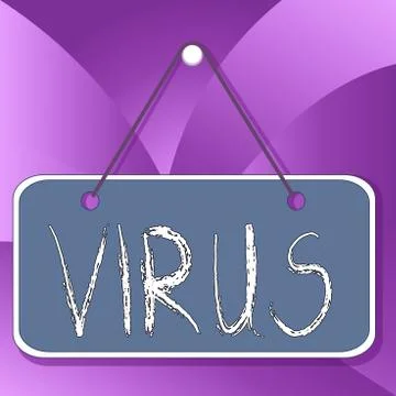 Handwriting text Virus. Concept meaning infective agent that consists nucleic Illustrazione stock