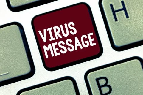 Handwriting text Virus Message. Concept meaning Malicious software program 写真素材