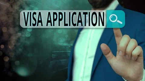 Handwriting text Visa Application. Concept meaning an process of getting an Stock Photos