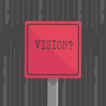 Handwriting text Visionquestion. Concept meaning Company commitment describin 스톡 일러스트