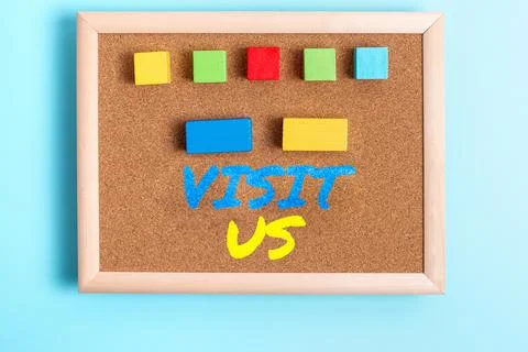 Handwriting text Visit Us. Concept meaning Invitation Watch A web page Link to Stock Photos