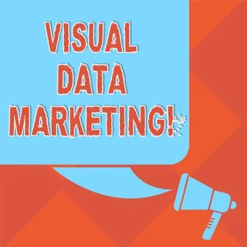 Handwriting text Visual Data Marketing. Concept meaning Use images to convey Illustrazione stock