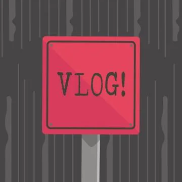 Handwriting text Vlog. Concept meaning Entertaining multimedia self broadcasting Stockillustratie