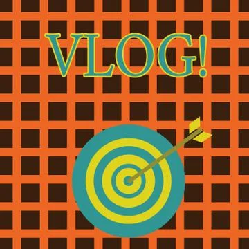 Handwriting text Vlog. Concept meaning Entertaining multimedia self broadcasting イラスト素材