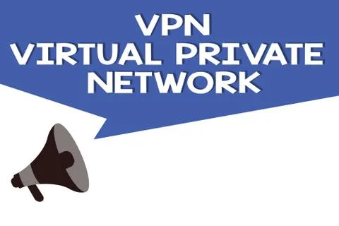 Handwriting text Vpn Virtual Private Network. Concept meaning Safe Encrypted Illustrazione stock