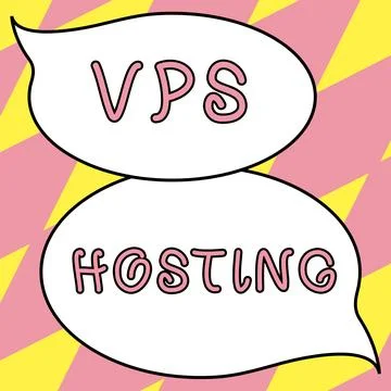 Handwriting text Vps Hosting. Business concept mimics a dedicated server within Stock Illustration