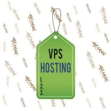 Handwriting text Vps Hosting. Concept meaning mimics a dedicated server within a 库存插图